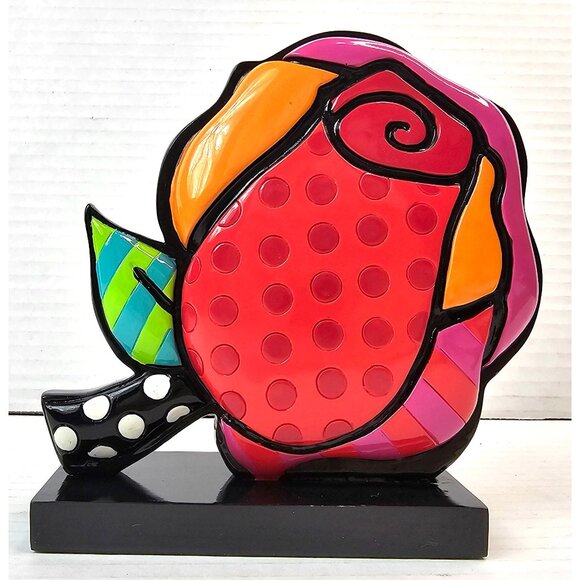 Romero Britto Disney Belle 3D Rose Figurine - Picture 5 of 8